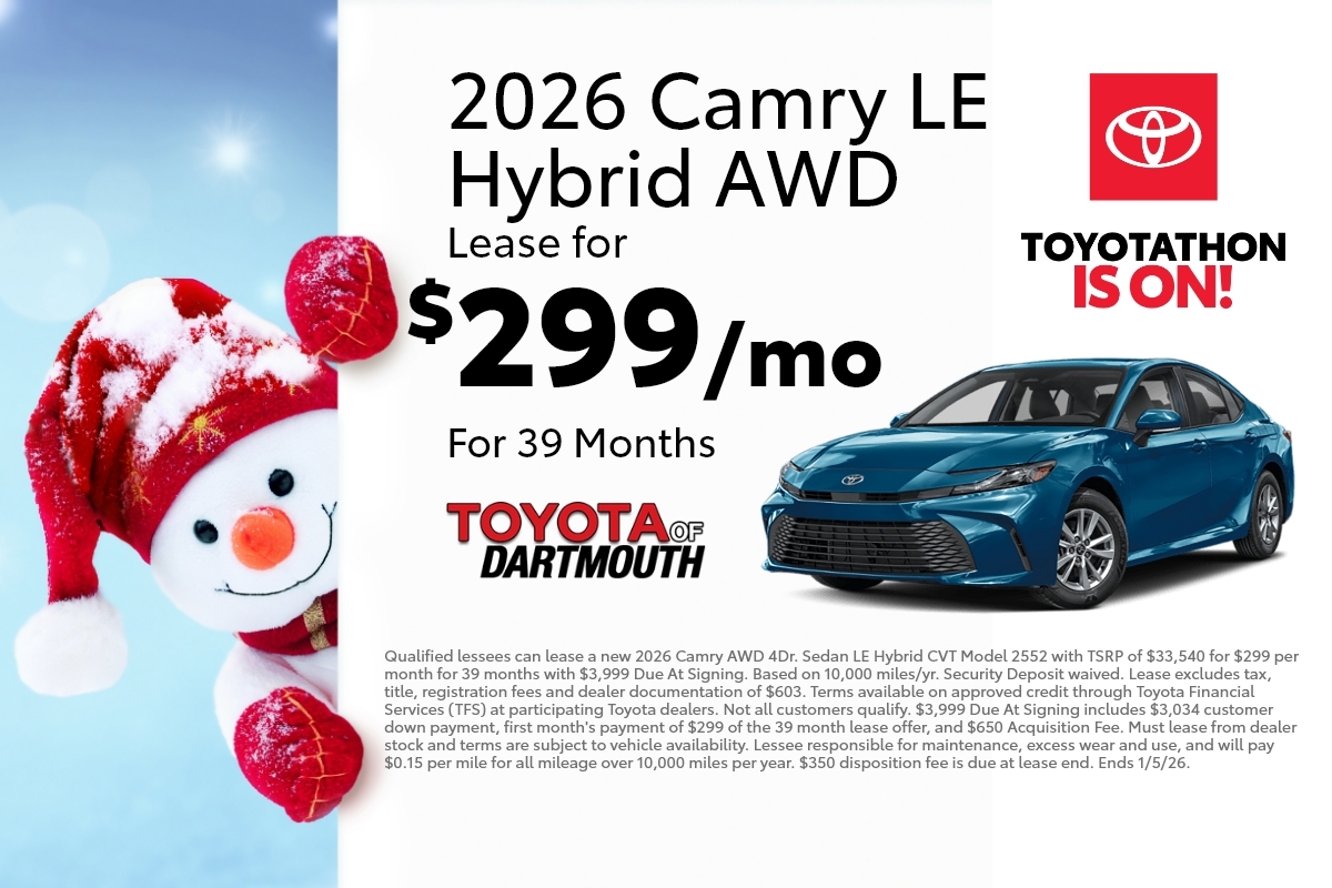 toyota camry lease at Toyota of Dartmouth