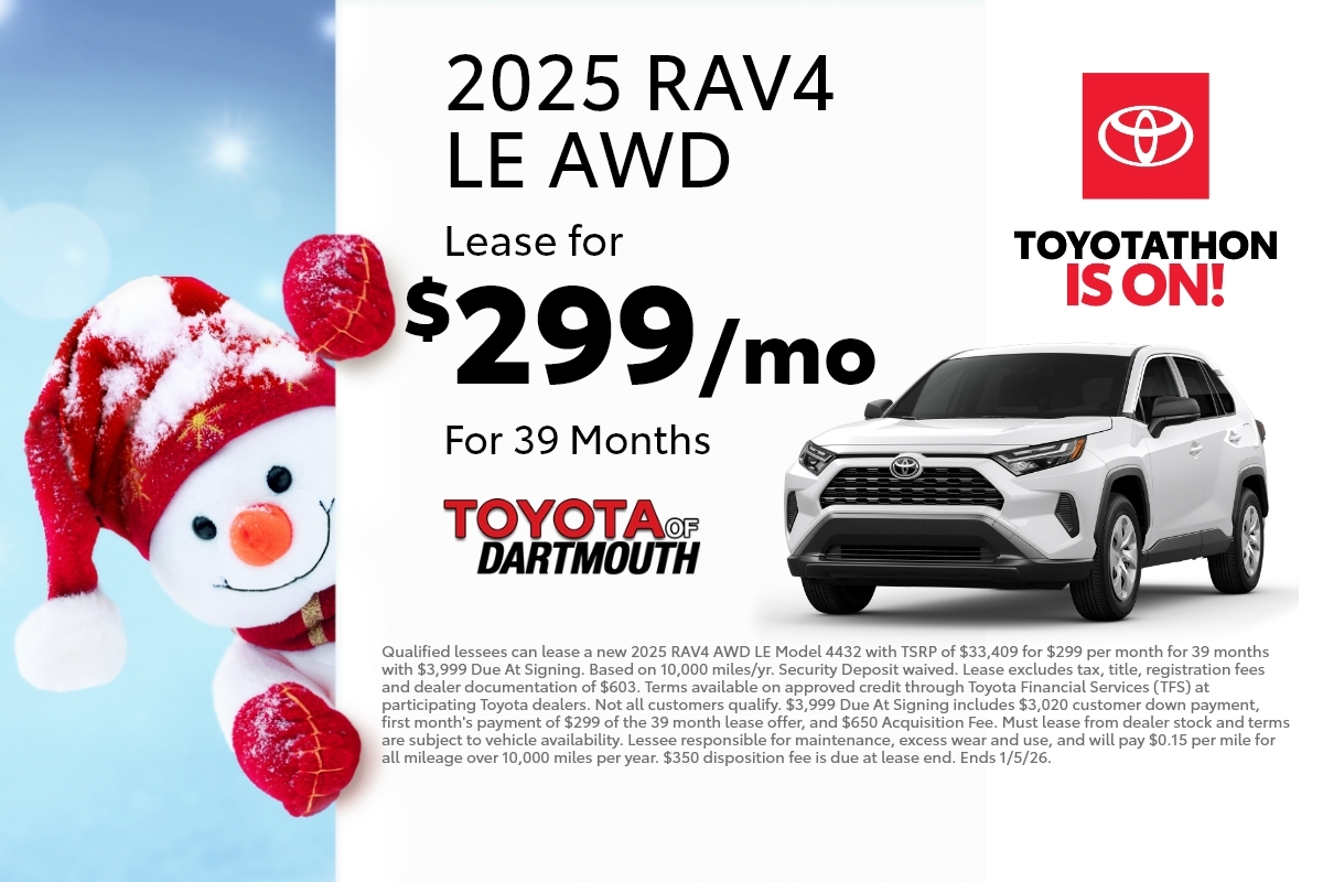 toyota rav4 lease deals at Toyota of Dartmouth