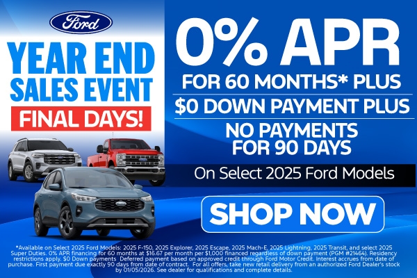 0% APR for 60 mo + $0 Down Payment + No Payments for 90 Days