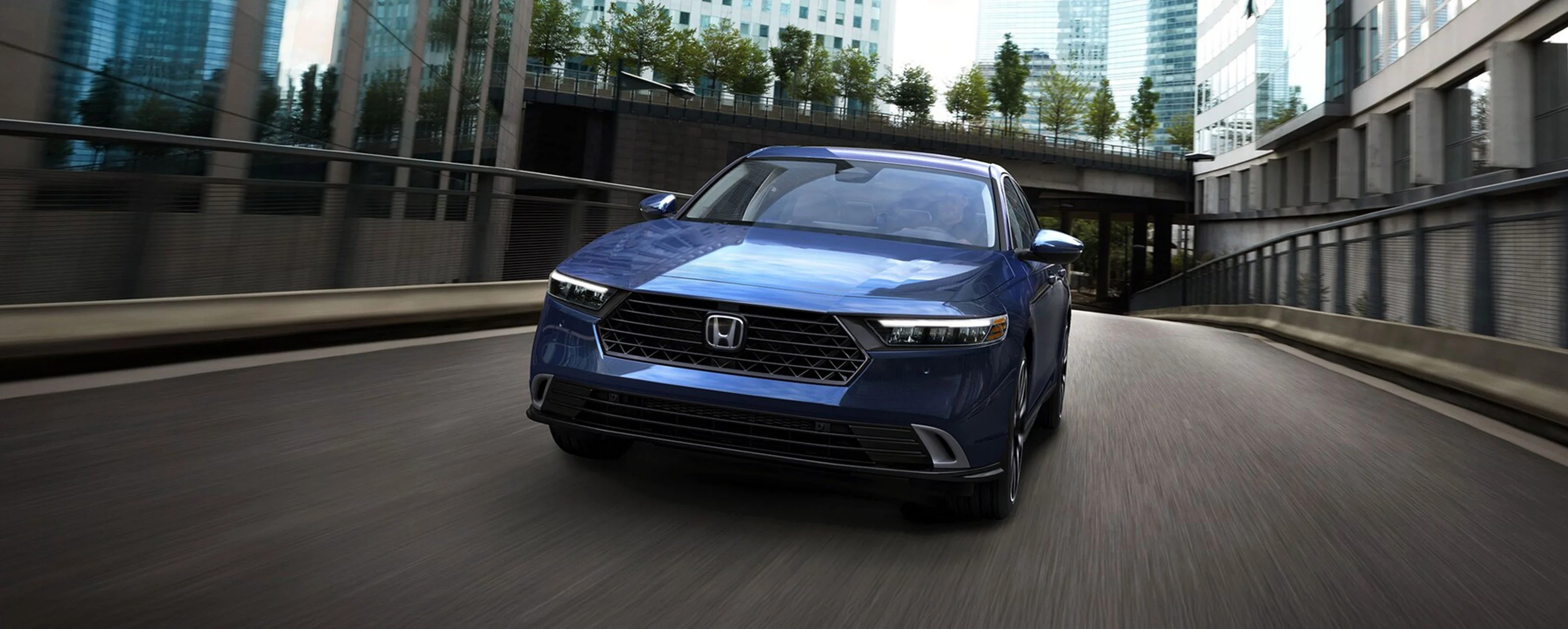 Honda driving in the city