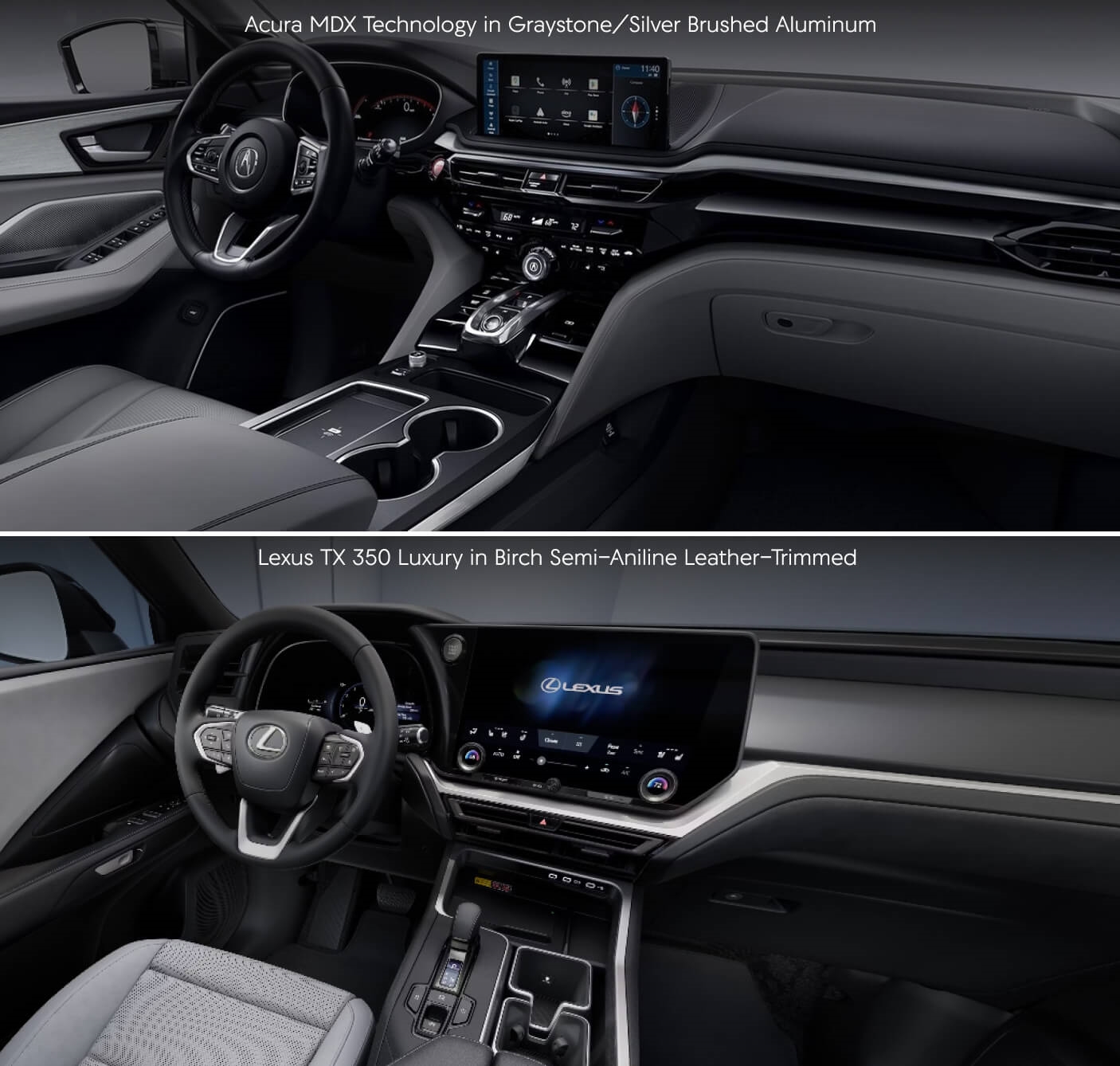 What Are the Acura MDX vs. Lexus TX Interior Major Differences?
