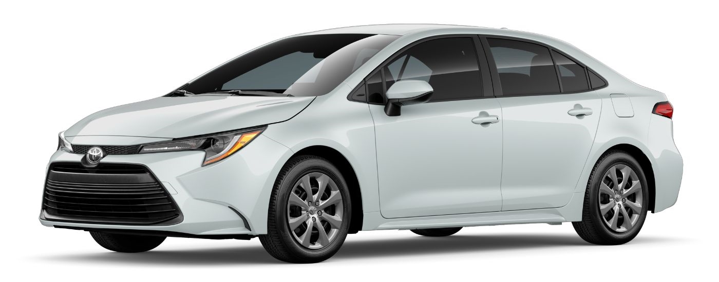 A white 2026 Toyota Corolla angled left.