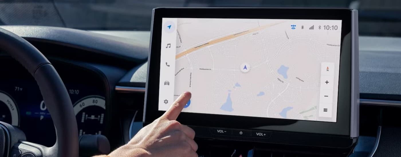 Infotainment screen in a 2026 Toyota Corolla.