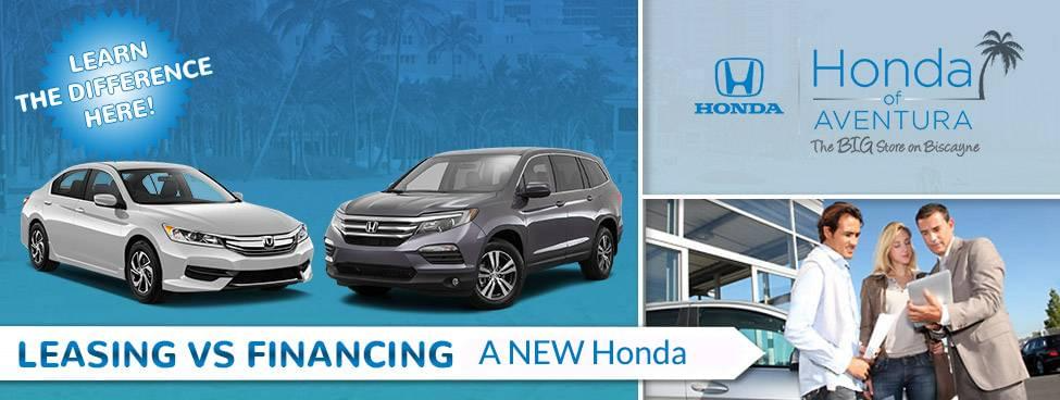 lease vs finance Honda of Aventura North Miami Beach FL