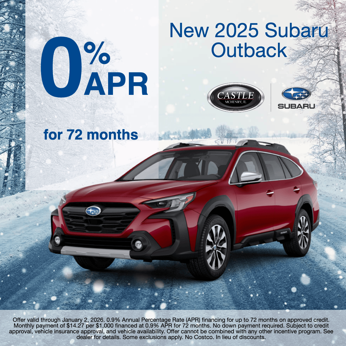 0%APR 2025 Outback