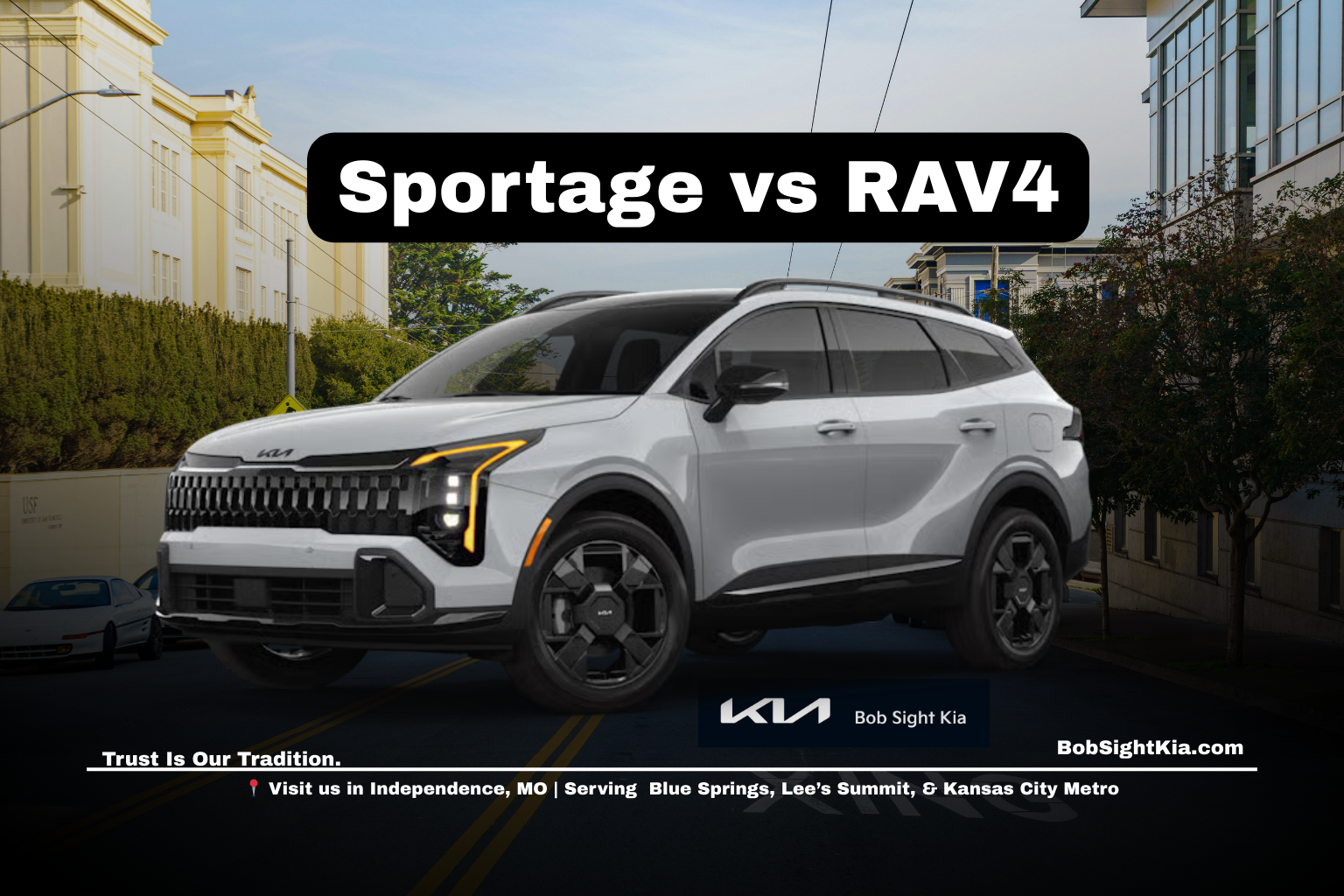 Kia Sportage compared to Toyota RAV4 for Missouri and Kansas City Metro driving conditions