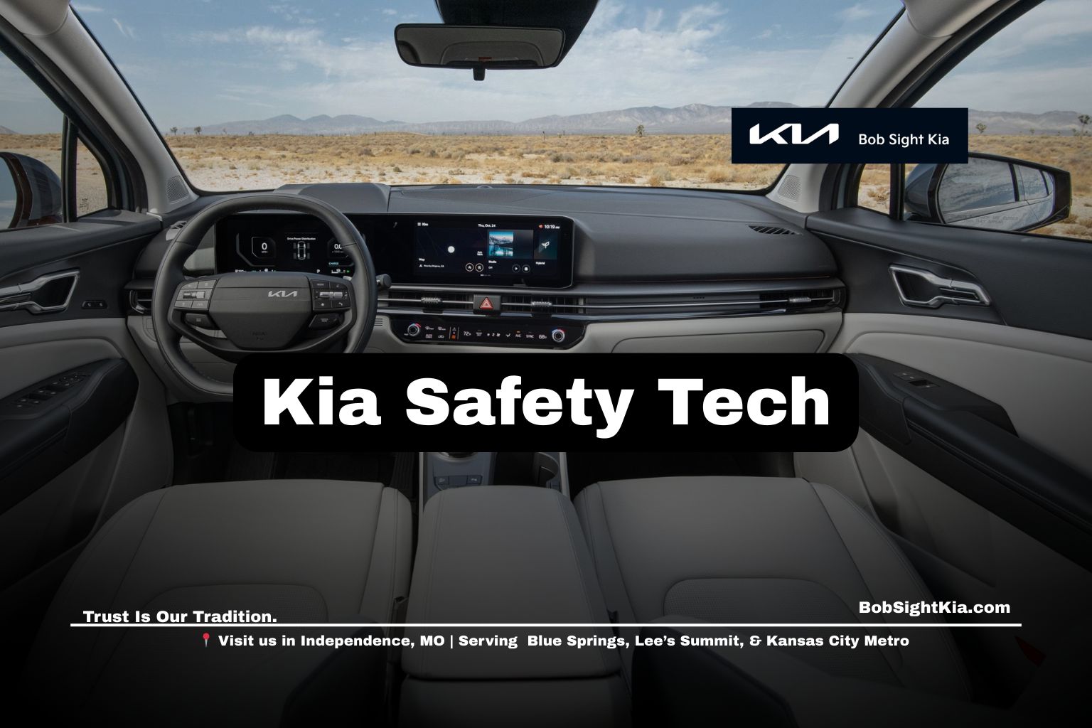 Kia safety technology helping protect Kansas City Metro drivers at Bob Sight Kia in Independence Missouri