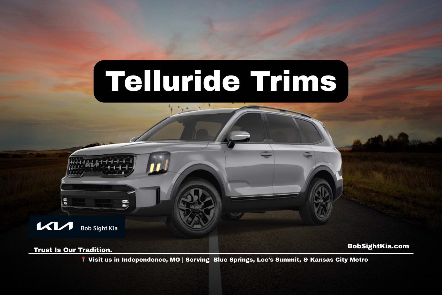 Kia Telluride trim level options for Kansas City Metro buyers at Bob Sight Kia in Independence Missouri