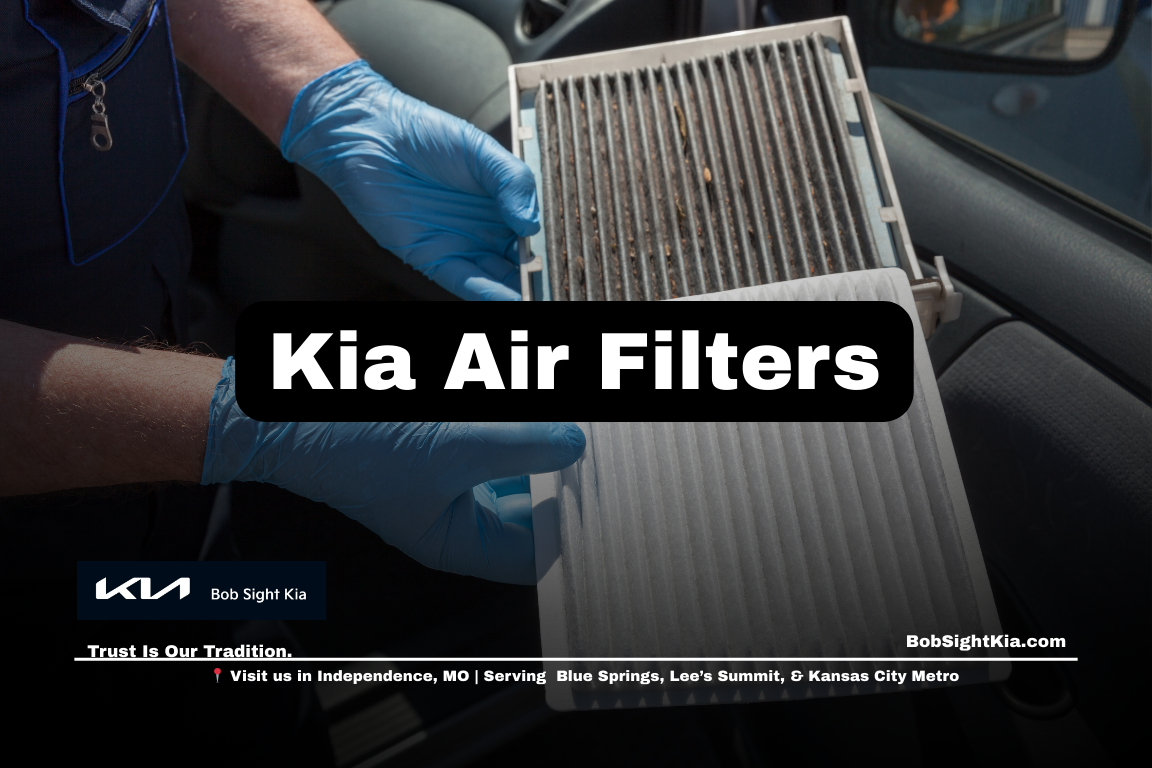 Kia engine air filter and cabin air filter replacement service for Kansas City Metro drivers at Bob Sight Kia in Independence Missouri