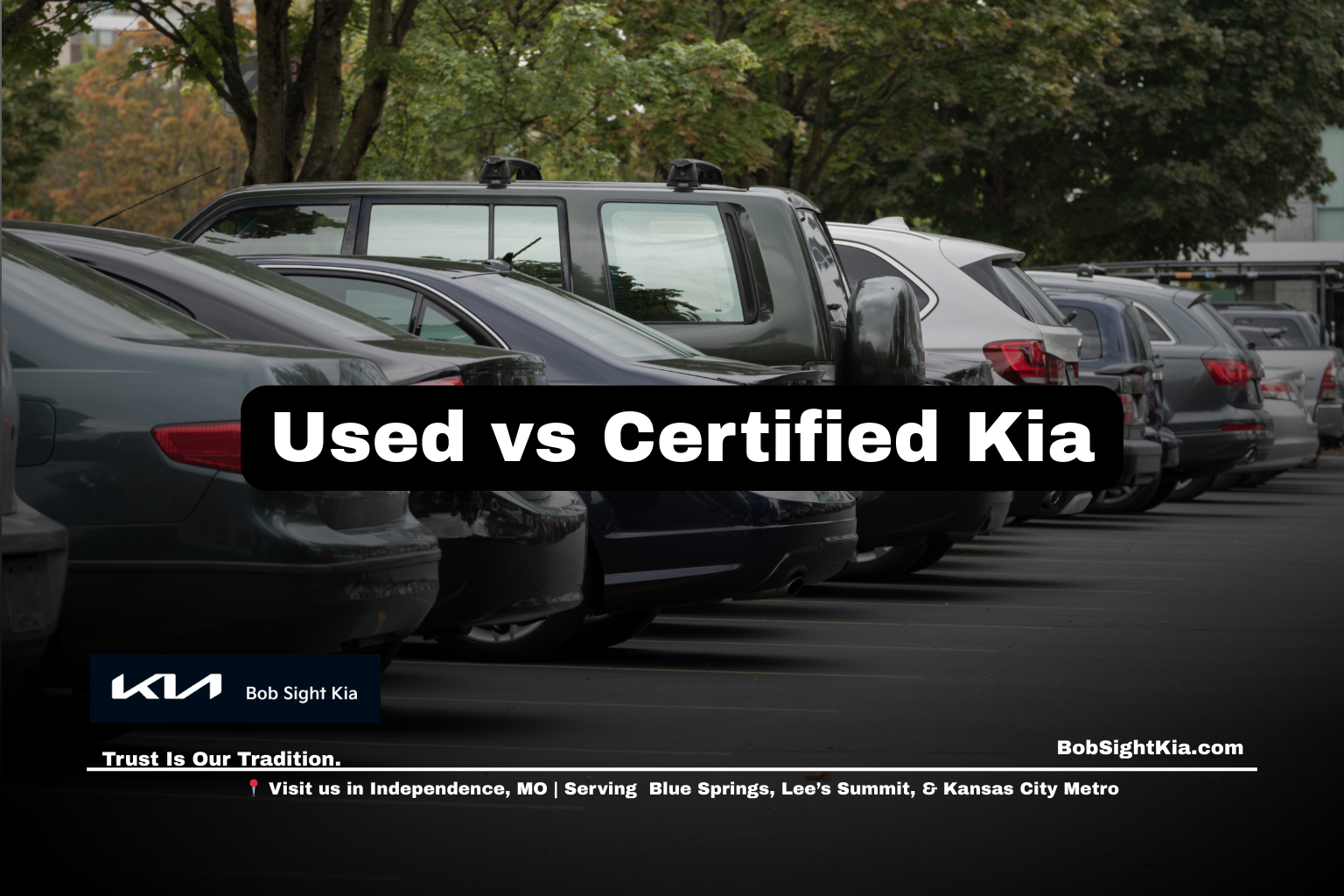 Used and certified pre-owned Kia vehicles for sale at Bob Sight Kia in Independence Missouri serving the Kansas City Metro