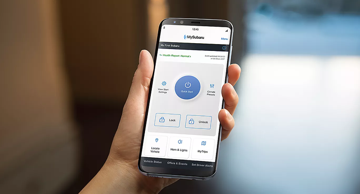 MySubaru Connected Services smartphone app