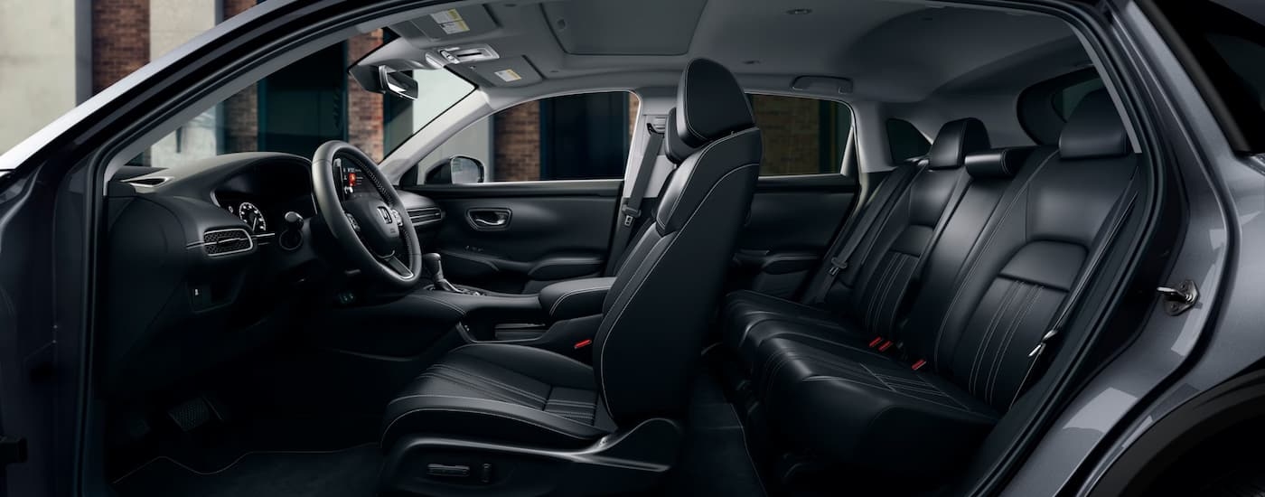 Black leather interior and seating in a 2026 Honda HR-V
