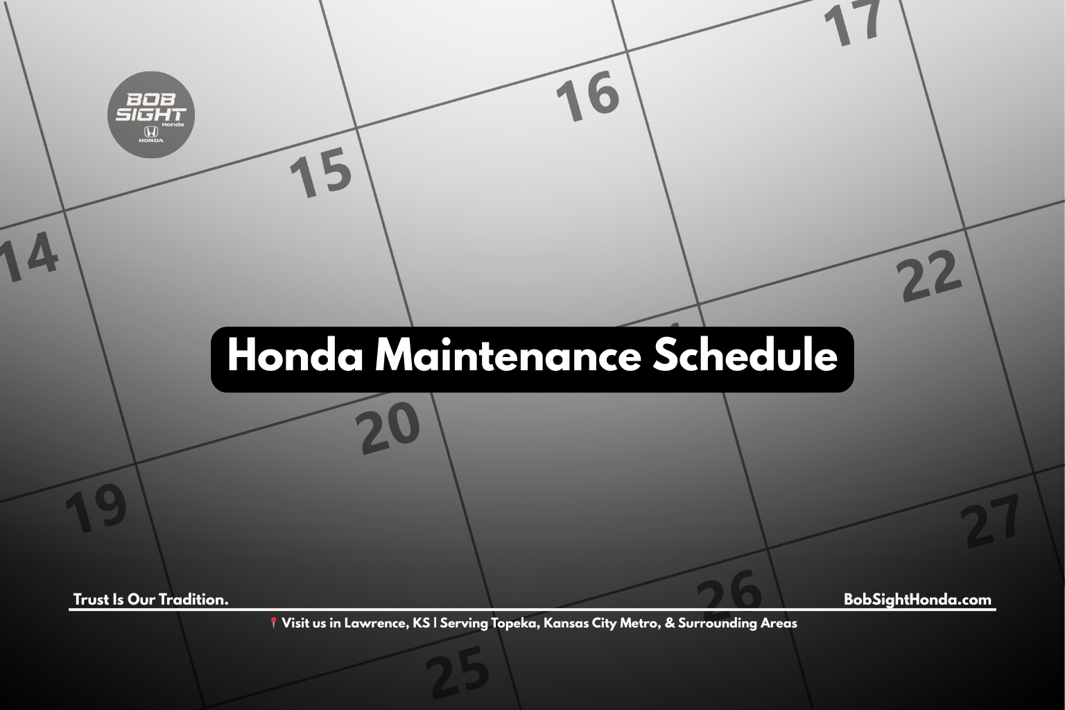 Honda maintenance schedule service in Lawrence KS for Douglas County and Northeast Kansas commuters