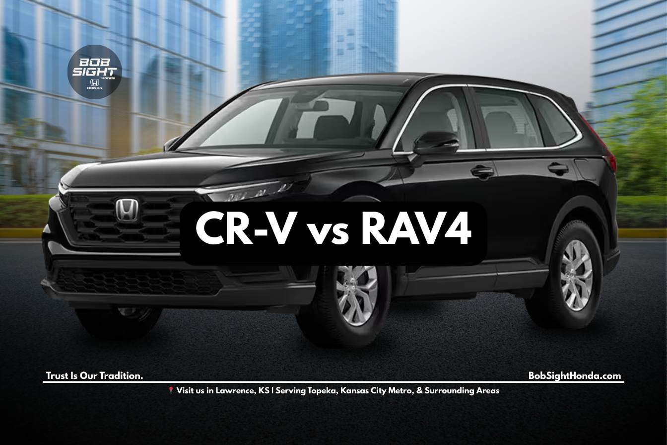 Honda CR-V vs Toyota RAV4 comparison in Lawrence KS for Douglas County families