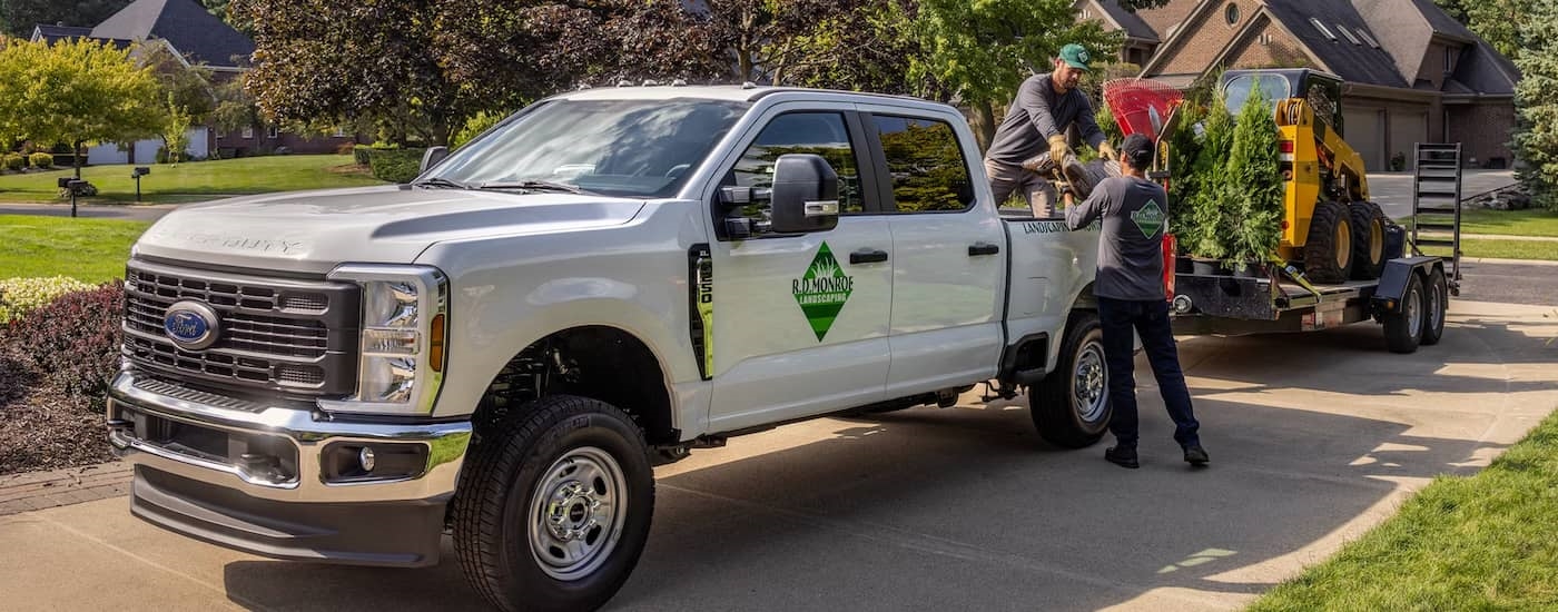 White 2026 Ford F-350 parked on a driveway.