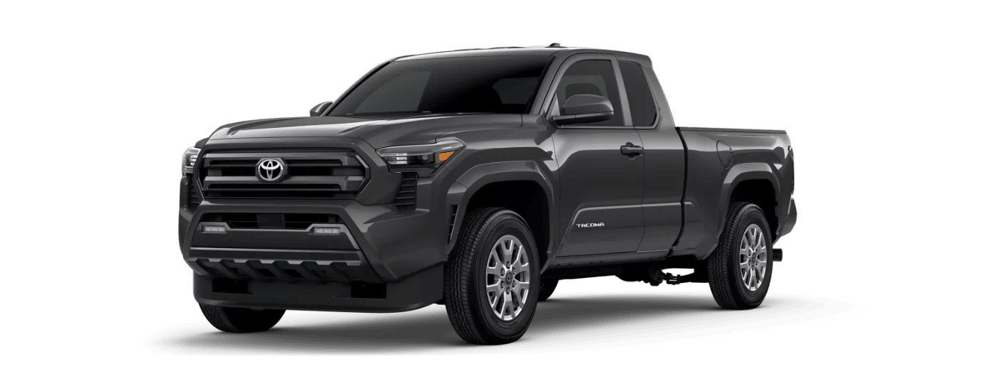 Black 2026 Toyota Tacoma angled left