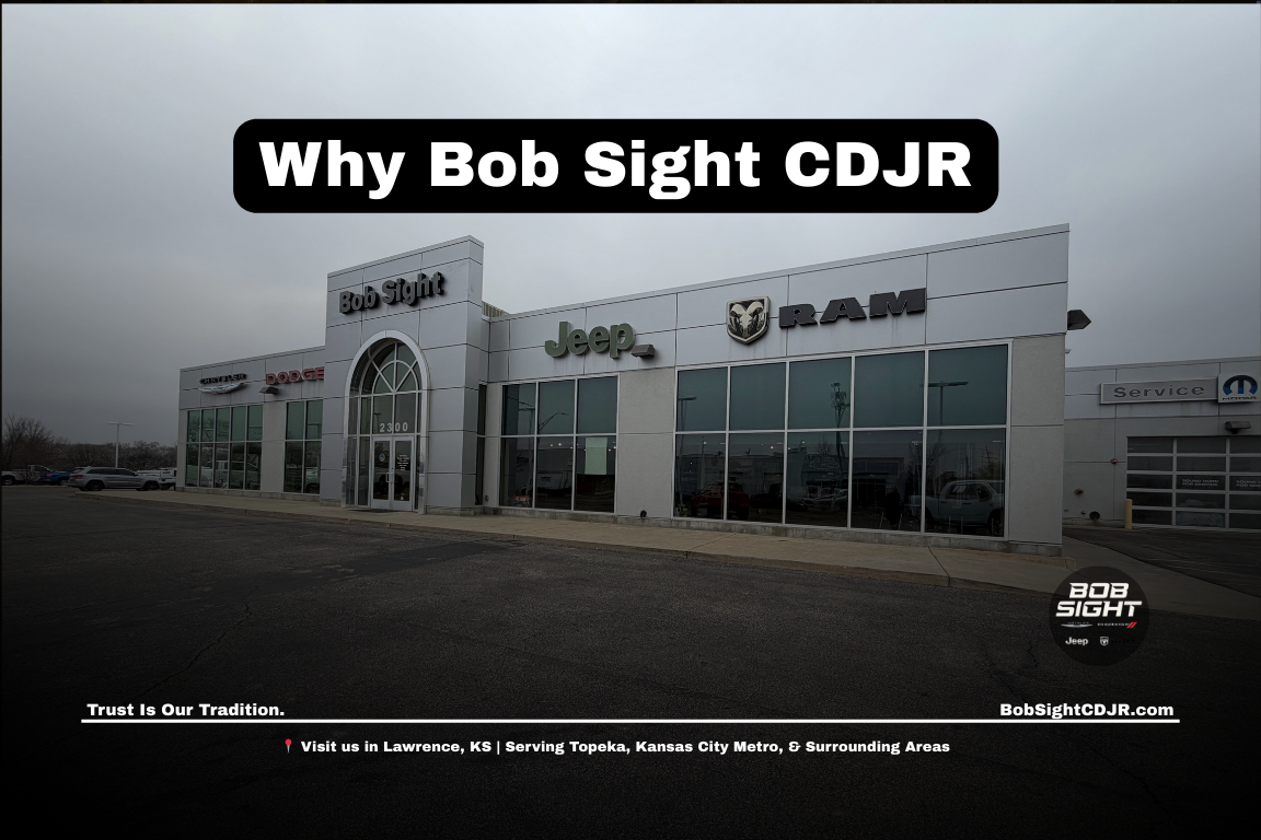 Jeep dealership in Lawrence Kansas at Bob Sight CDJR serving Baldwin City Topeka and the Kansas City Metro