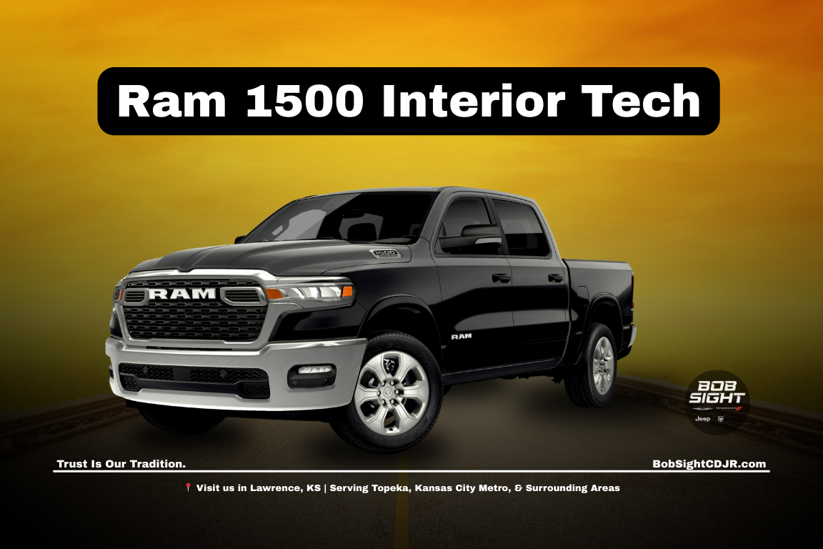 Ram 1500 interior technology features for drivers in Lawrence Kansas near the Kansas City Metro at Bob Sight CDJR