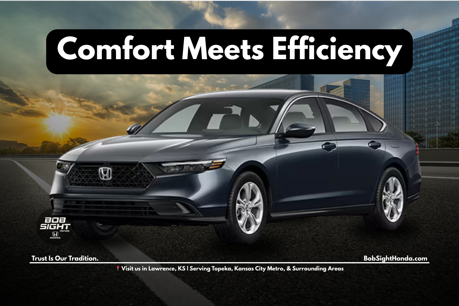 Honda Accord for sale in Lawrence KS at Bob Sight Honda serving Douglas County and Kansas City Metro drivers