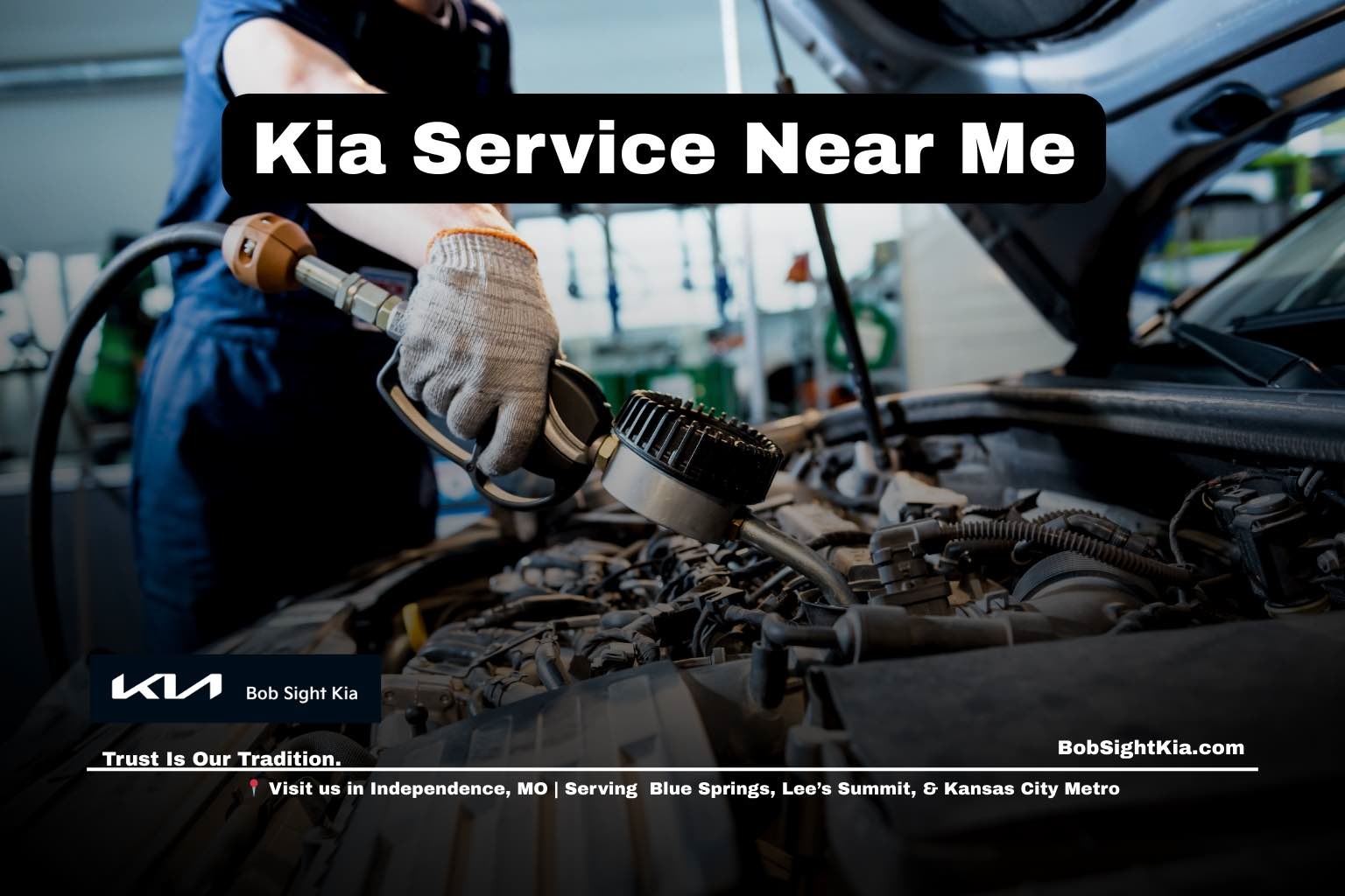 Kia service near me at Bob Sight Kia in Independence Missouri serving Liberty Blue Springs Lee’s Summit and Raytown drivers