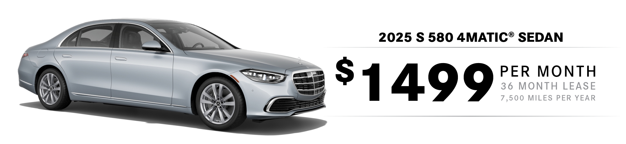 2025 Mercedes-Benz S 580 4MATIC Sedan Lease Special