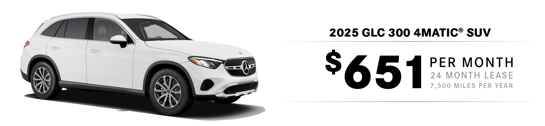 2025 Mercedes-Benz GLC 300 4MATIC SUV Lease Special