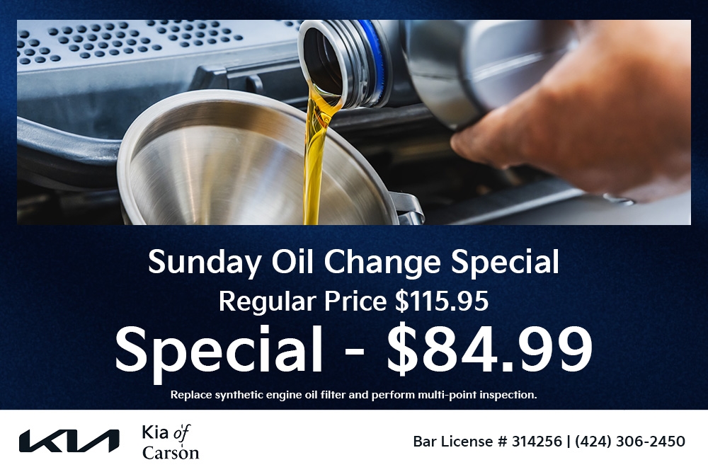 Sunday Oil Change Special