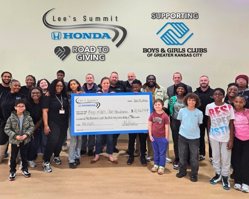 Road to Giving Check Presentation