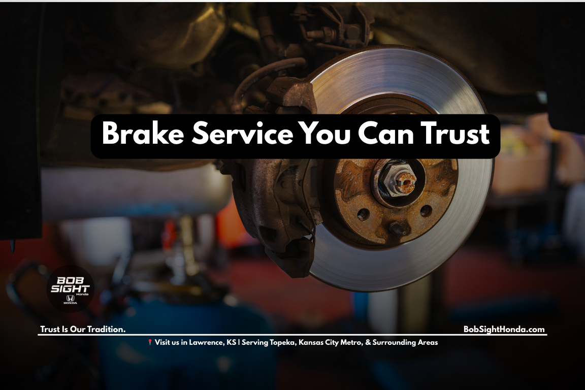 Honda brake service near Tonganoxie Kansas at Bob Sight Honda in Lawrence serving Leavenworth County drivers