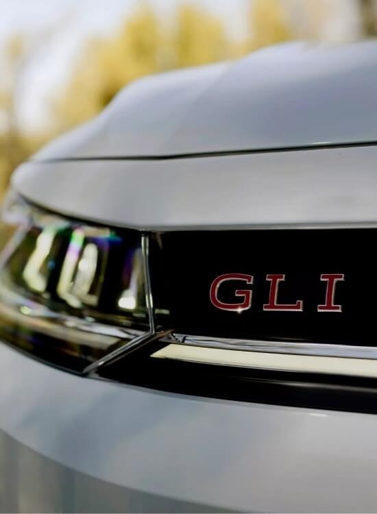 2025 Volkswagen Jetta GLI exterior badge and lighting detail