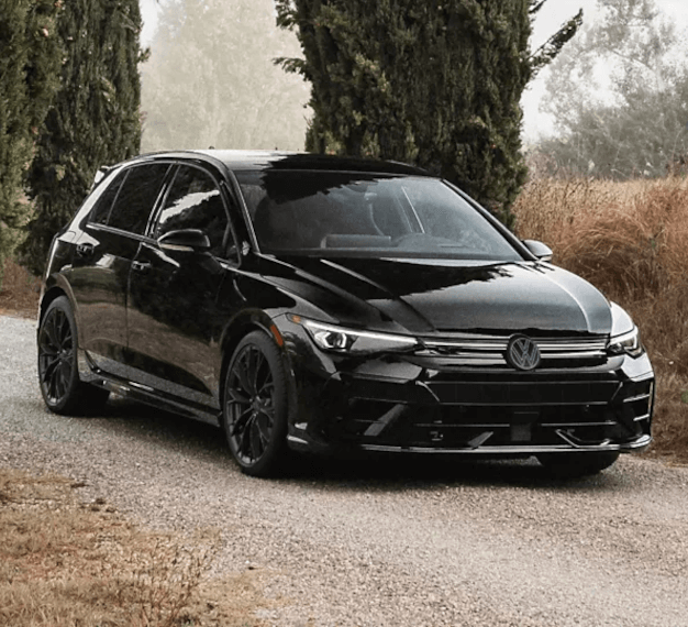 2025 Volkswagen Golf R black exterior driving