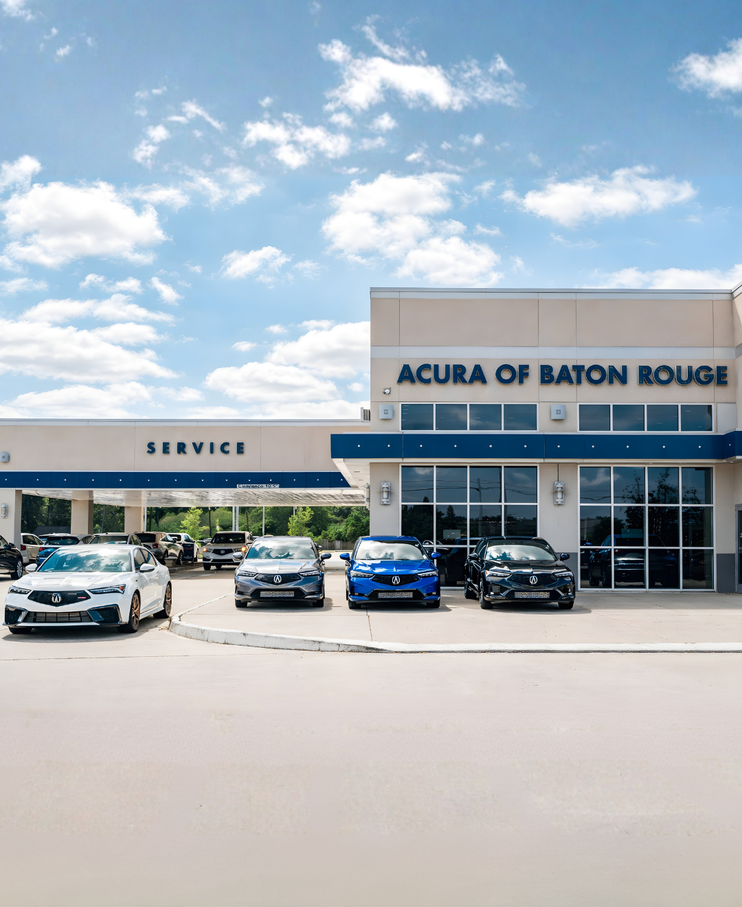 Acura of Baton Rouge certified service center and service drive