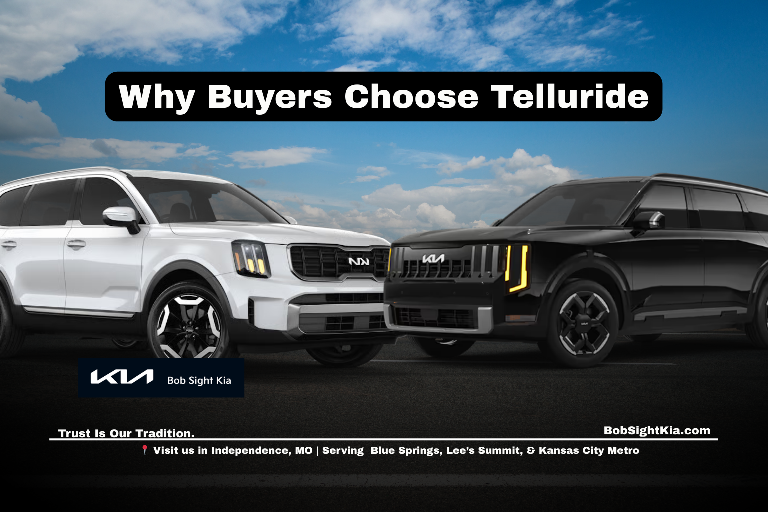 2025 and 2027 Kia Telluride for Kansas City Metro drivers near Independence Missouri at Bob Sight Kia