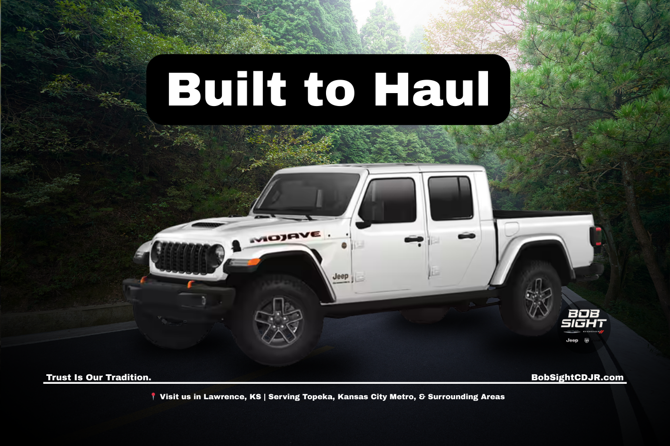 Jeep Gladiator truck bed utility in Lawrence Kansas hauling gear for Douglas County drivers