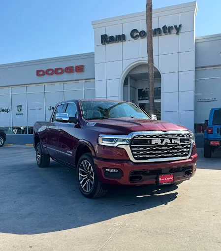 2026 Ram 1500 in front of Ram Country Del Rio Dealership near Quemado, TX