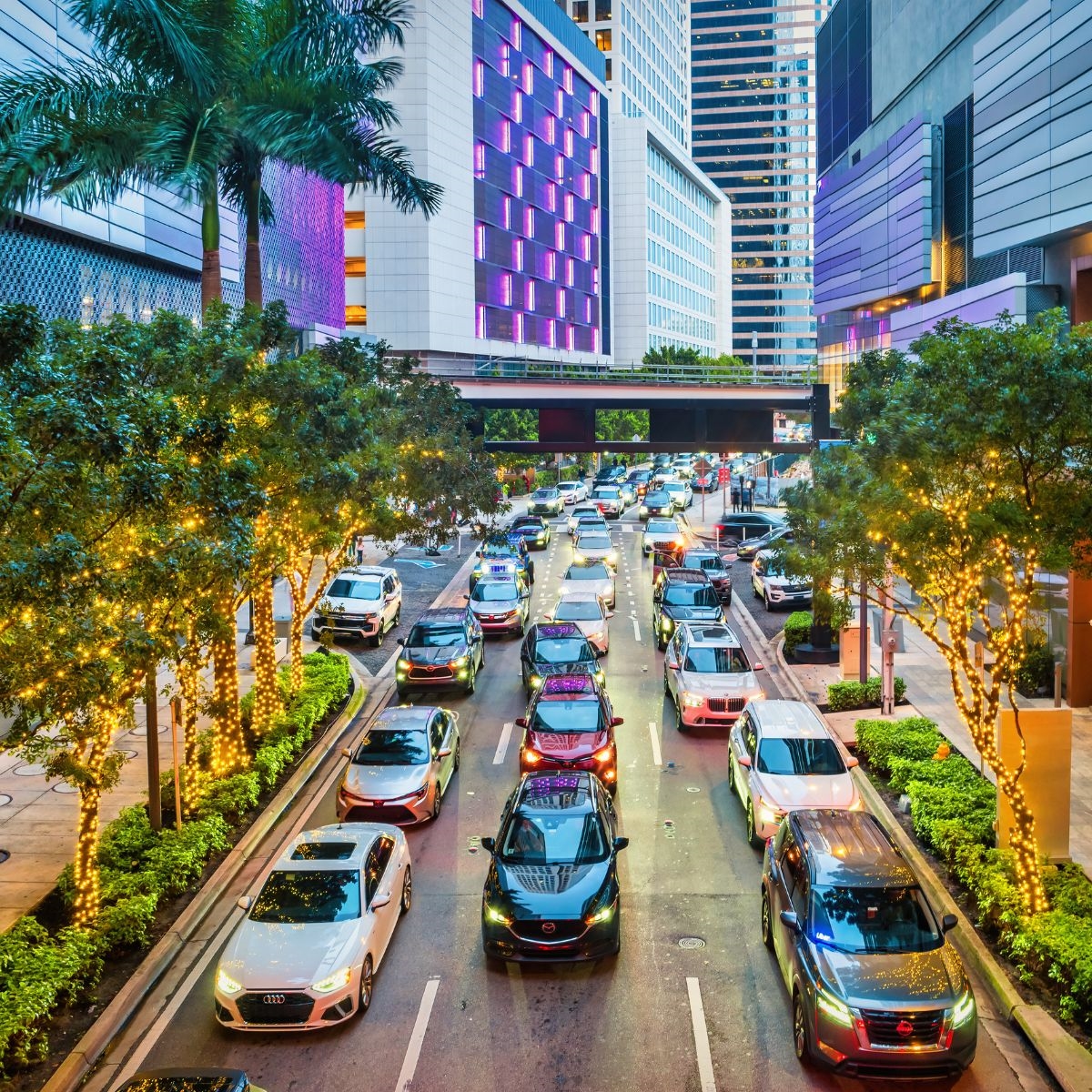 Miami stop and go traffic on I-95