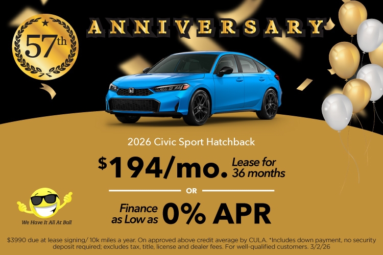 New 2026 Civic Sport Hatchback