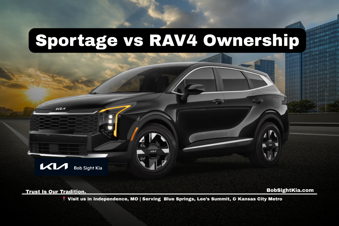 Kia Sportage vs Toyota RAV4 ownership comparison for Kansas City Metro drivers at Bob Sight Kia in Independence Missouri