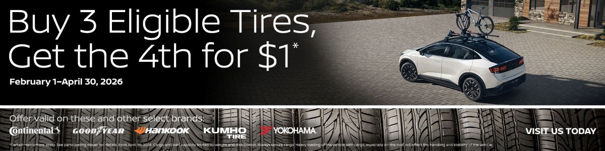 Buy 3 Eligible Tires, Get the 4th for $1