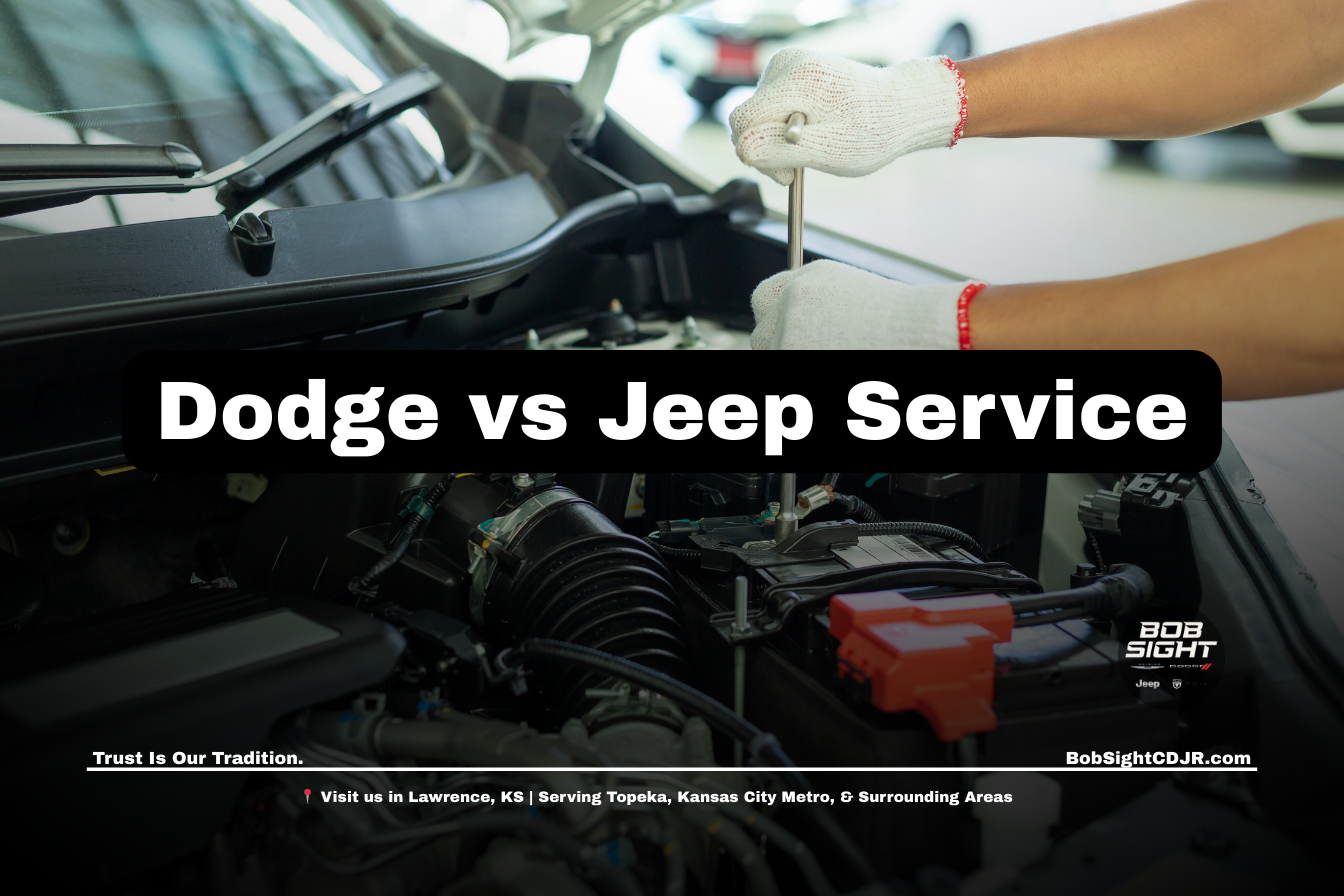Dodge Service vs Jeep Service comparison in Lawrence KS at Bob Sight CDJR serving Douglas County and Kansas City Metro drivers