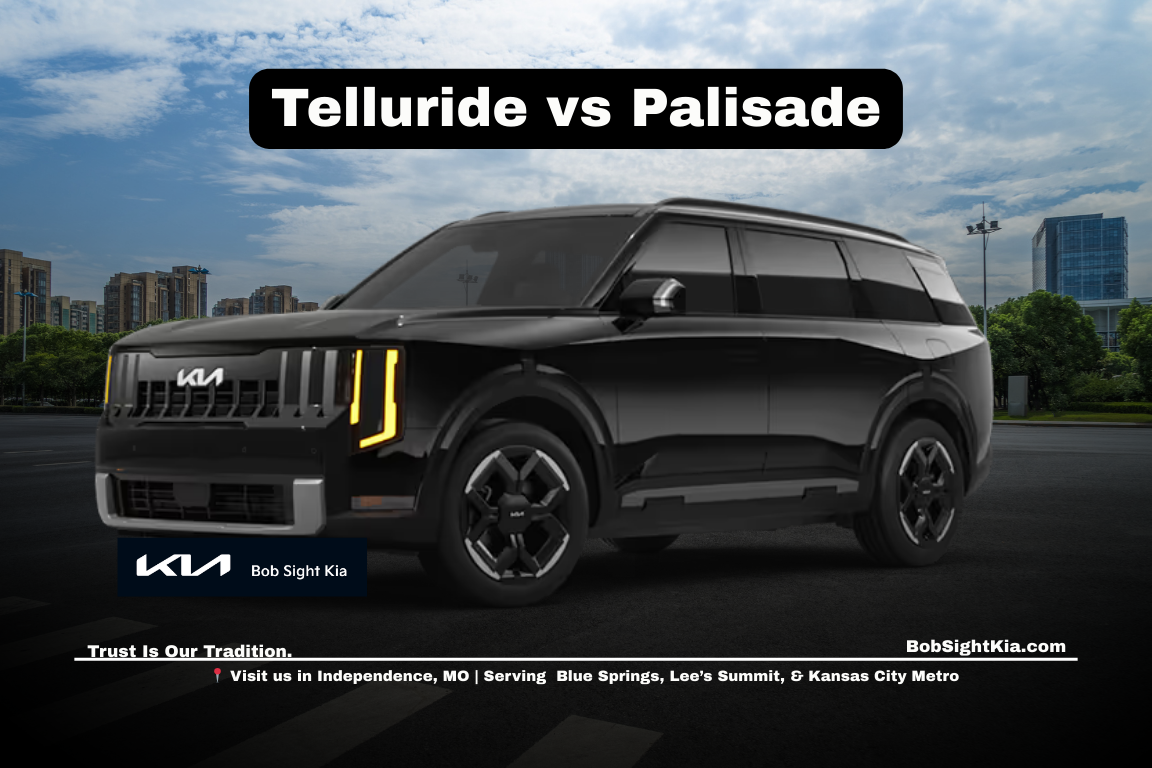 Kia Telluride vs Hyundai Palisade SUV comparison for Kansas City Metro families at Bob Sight Kia in Independence Missouri