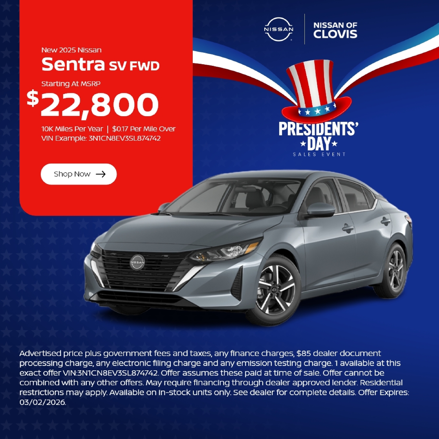 2025 Nissan Sentra SV FWD