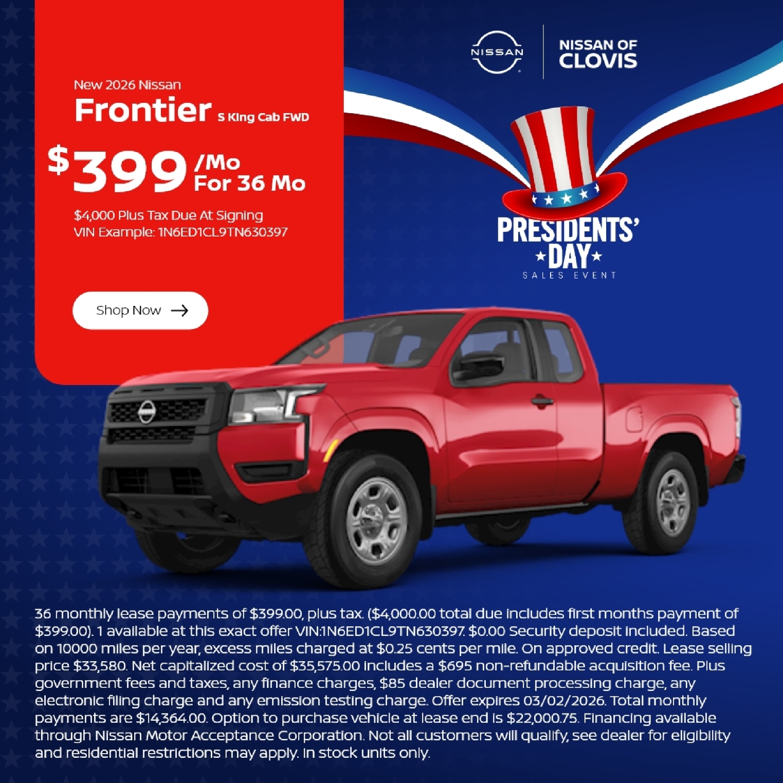 2026 Nissan Frontier S King Cab FWD