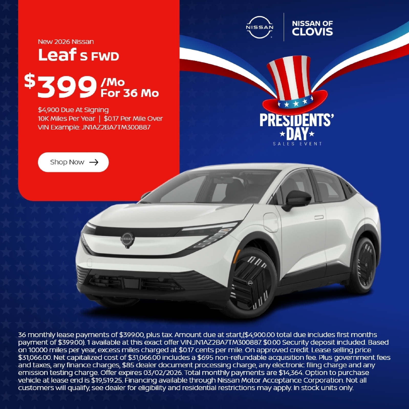 2026 Nissan Leaf S FWD