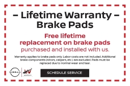 Brake Pad - Lifetime Warranty 