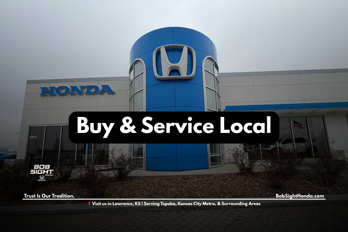 Customer buying and servicing a Honda locally in Lawrence Kansas at Bob Sight Honda serving Douglas County and Kansas City Metro drivers