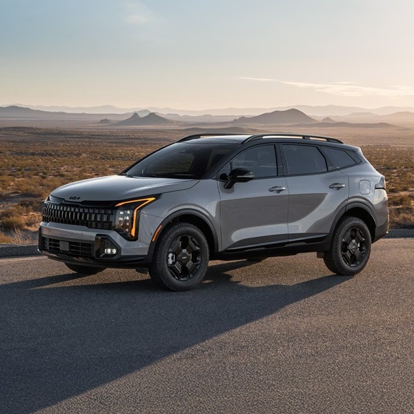 Kia SUV in Desert Landscape