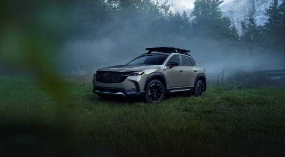 Grey 2026 Mazda CX-50 parked off-road