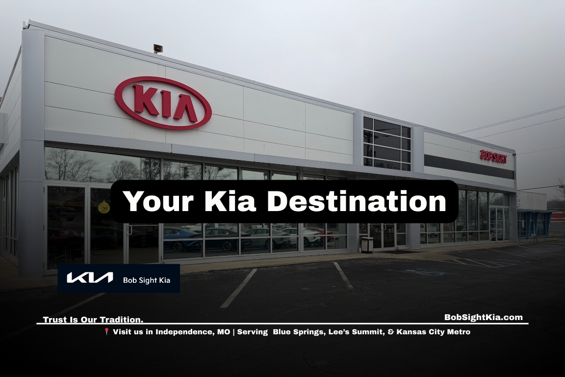 Bob Sight Kia dealership on Noland Road in Independence Missouri serving Kansas City Metro drivers shopping for new and used Kia vehicles