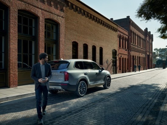 Used vehicle parked downtown